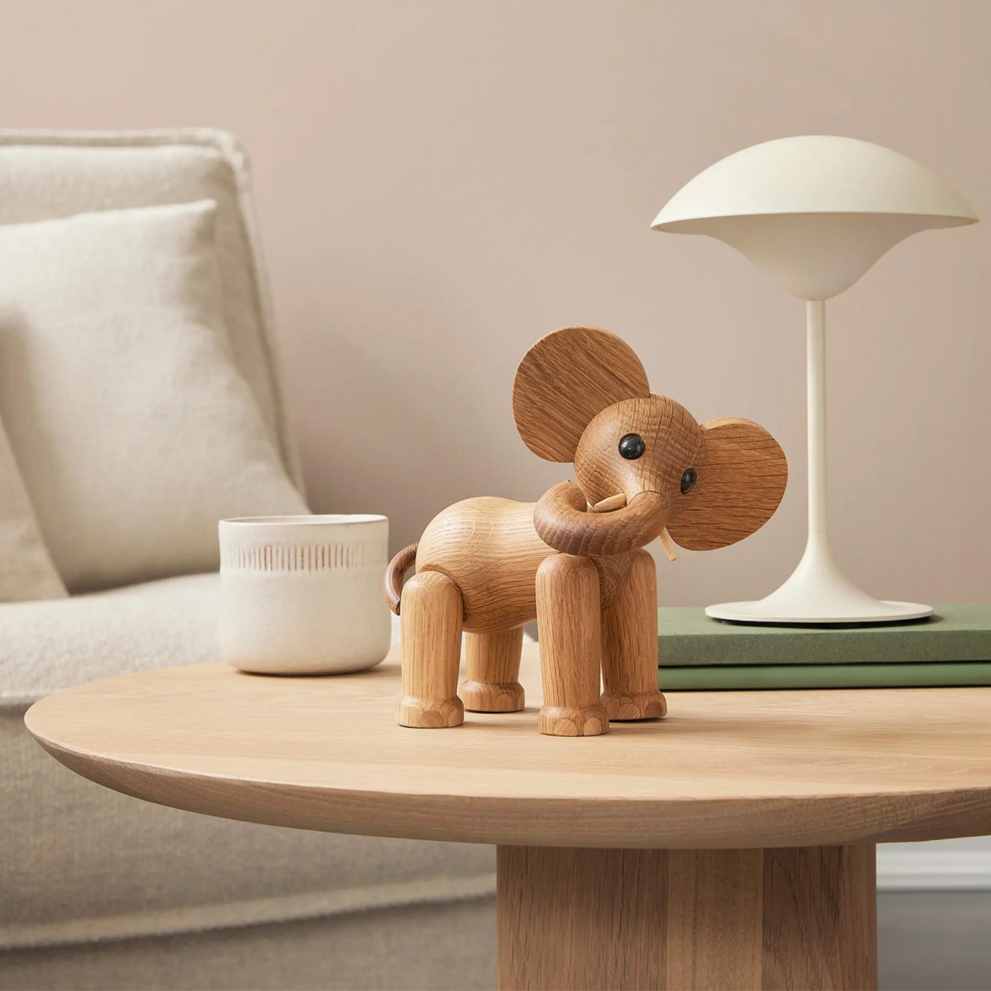 Spring Copenhagen Ollie Elefant Trädekoration 15 cm, Ek/Lönn