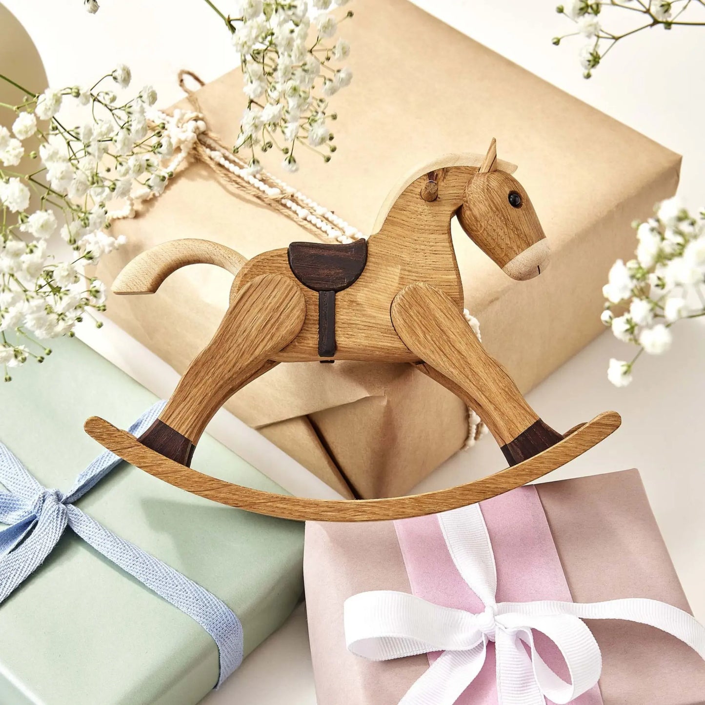 Spring Copenhagen The Rocking Horse Trädekoration 13,5 cm, Ek