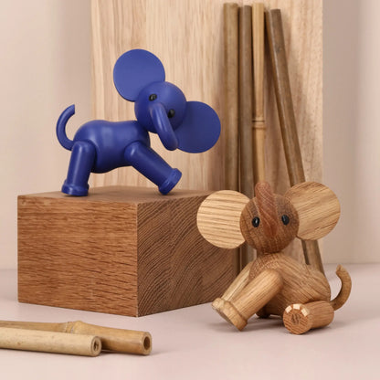 Spring Copenhagen Ella Elefant Baby Trädekoration 9 cm, Ek/Lönn
