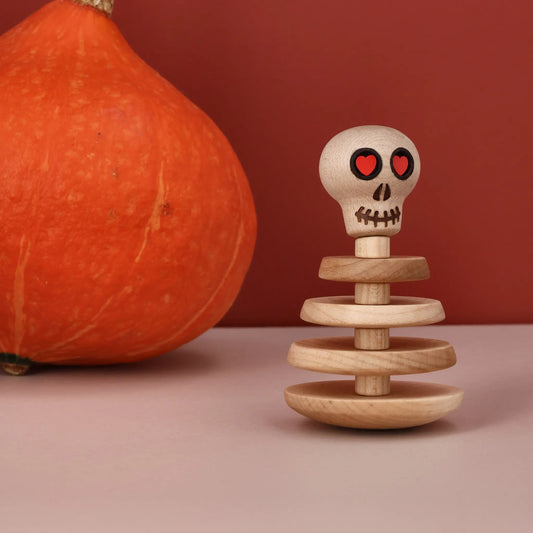 Spring Copenhagen The Skeleton Skelett Trädekoration 9,5 cm, Lönn