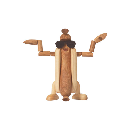 Spring Copenhagen Harry Hot Dog Trädekoration Korvbröd 11 cm, Ek