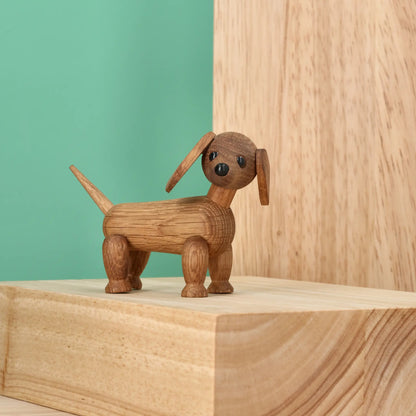 Spring Copenhagen Chico Hund Trädekoration 7 cm, Ek