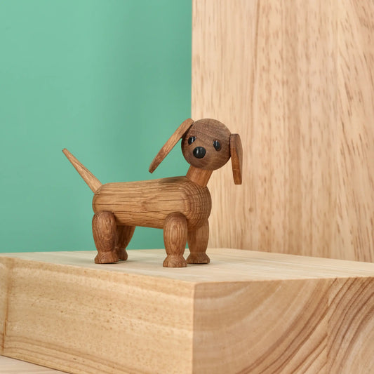 Spring Copenhagen Chico Hund Trädekoration 7 cm, Ek