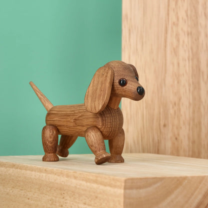 Spring Copenhagen Chico Hund Trädekoration 7 cm, Ek