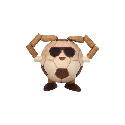 Spring Copenhagen Billy Ball Fotboll Trädekoration 7 cm, Lönn
