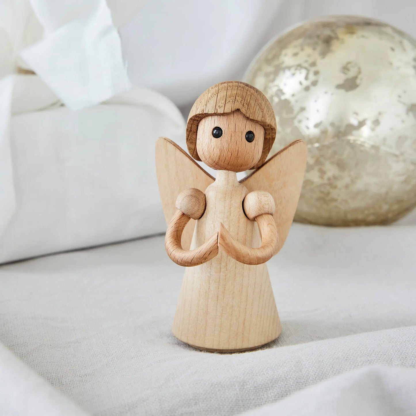 Spring Copenhagen Aura Angel Trädekoration 9 cm, Lönn