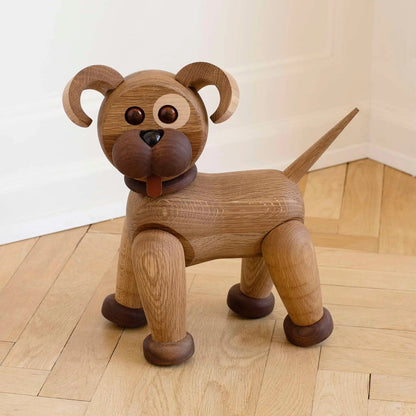 Spring Copenhagen Happy Hund Dekoration 38 cm, Ek