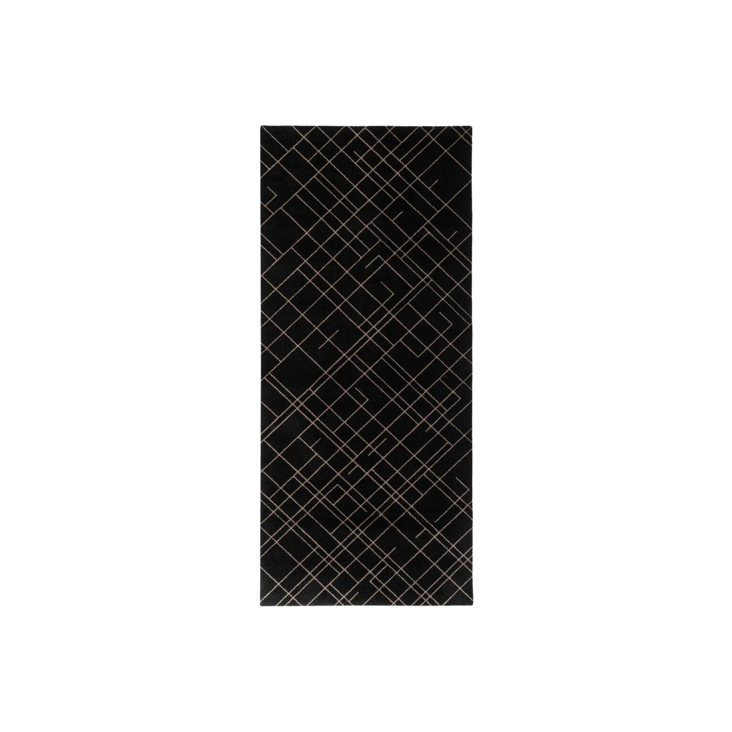 Tica Copenhagen Lines Matta 200x90 cm, Sand/svart