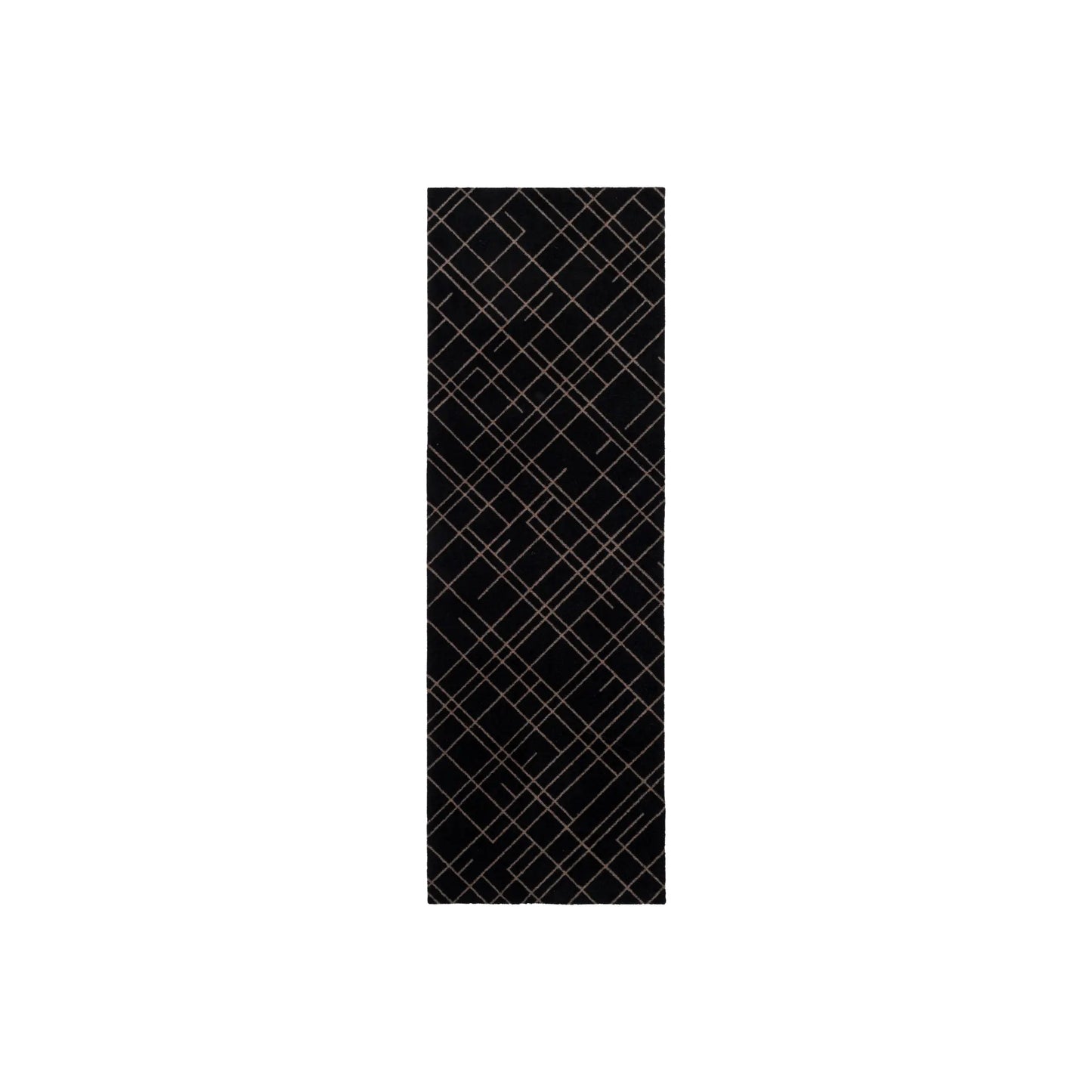 Tica Copenhagen Lines Matta 200x67 cm, Sand/svart