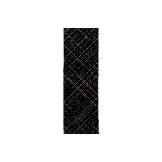 Tica Copenhagen Lines Matta 200x67 cm, Sand/svart