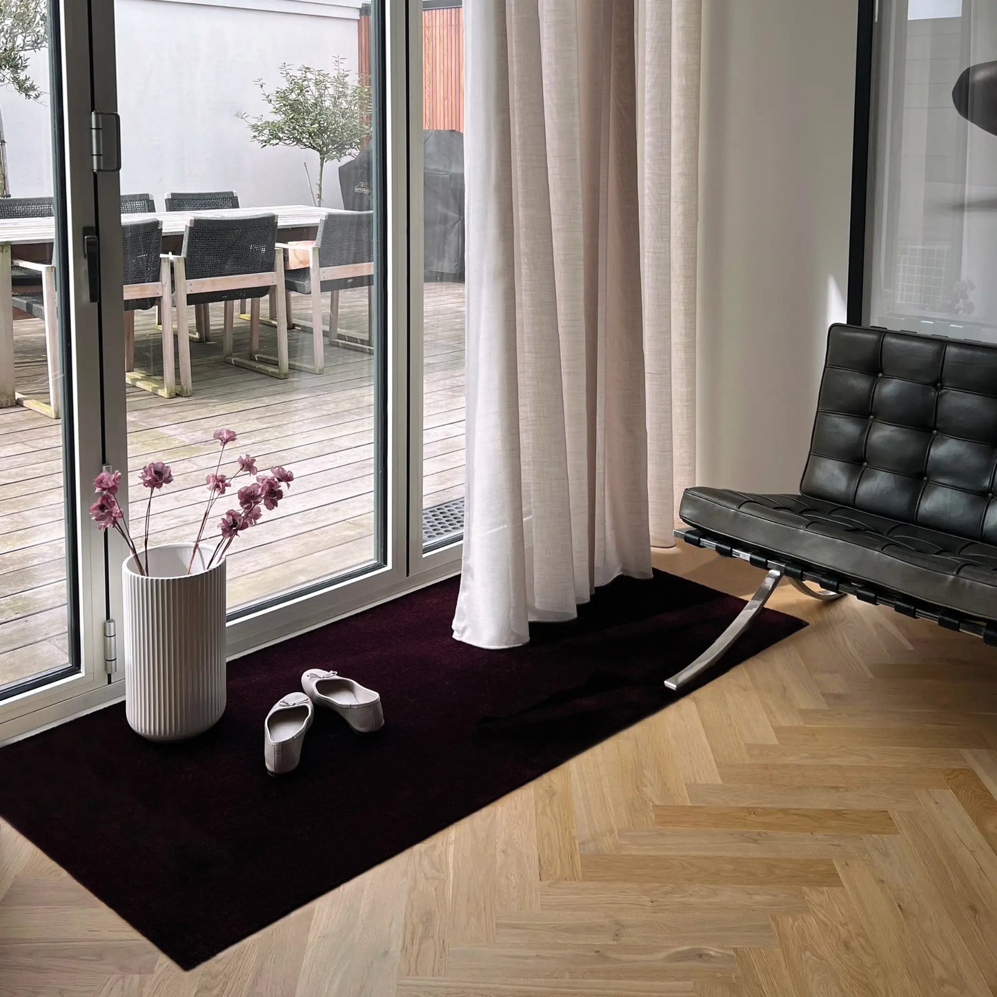 Tica Copenhagen Unicolor Matta 200x90 cm, Bordeaux