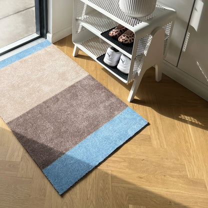 Tica Copenhagen Horizontal Matta 67x120 cm, Ivory, sand, blå