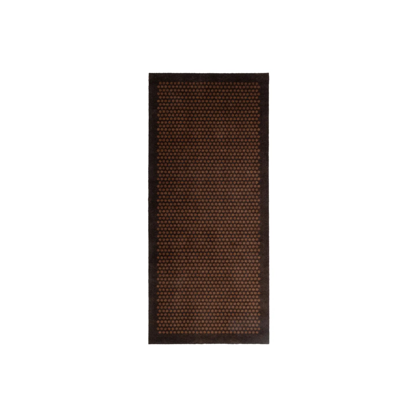 Tica Copenhagen Dot Matta 200x90 cm, Mörkbrun/cognac