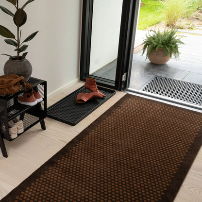 Tica Copenhagen Dot Matta 200x90 cm, Mörkbrun/cognac