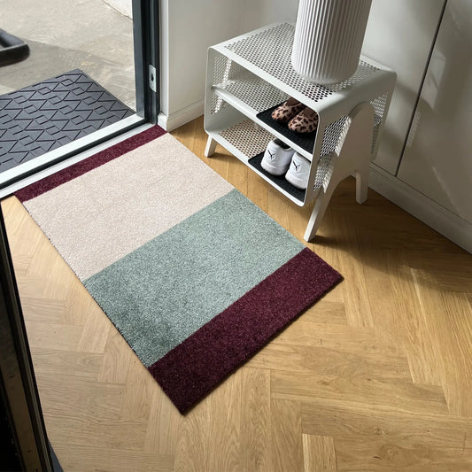 Tica Copenhagen Horizontal Matta 67x120 cm, Grön, ivory, bordeaux