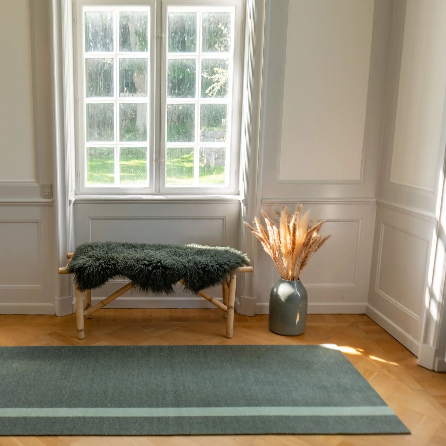 Tica Copenhagen Vertikal Matta 200x90 cm, Light/dusty green