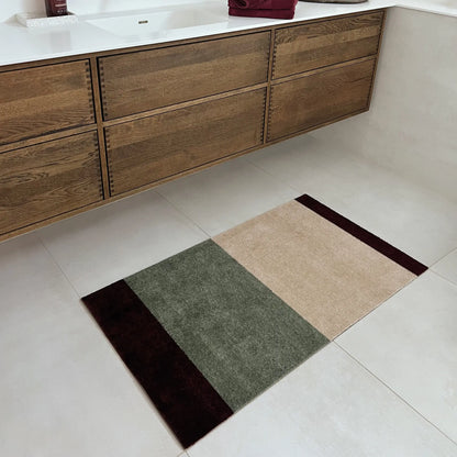 Tica Copenhagen Horizontal Matta 67x120 cm, Grön, ivory, bordeaux