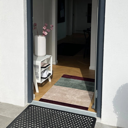 Tica Copenhagen Horizontal Matta 67x120 cm, Grön, ivory, bordeaux