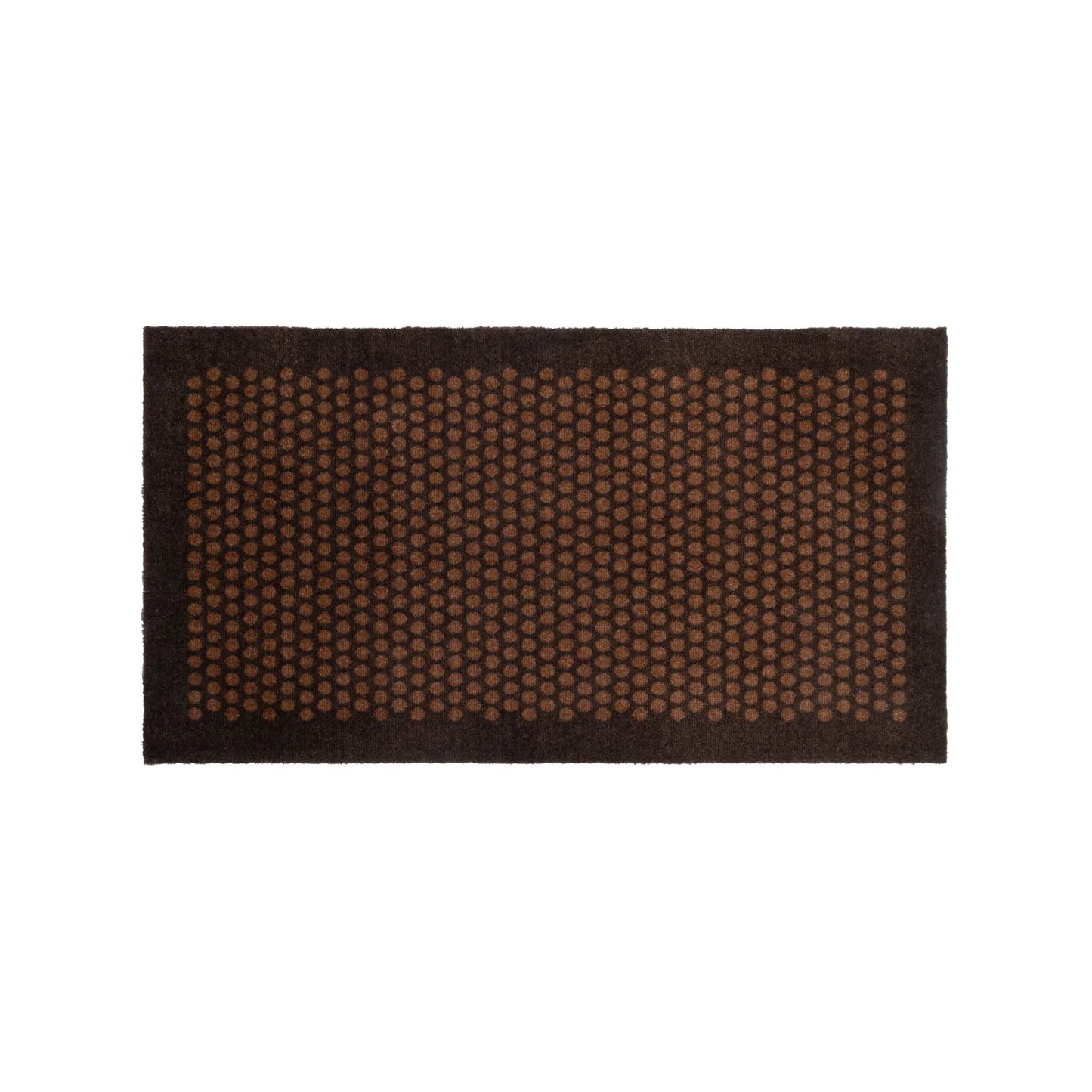 Tica Copenhagen Dot Matta 120x67 cm, Mörkbrun/cognac