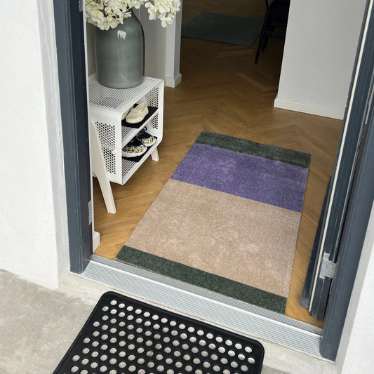 Tica Copenhagen Horizontal Matta 67x120 cm, Lilac, ivory, grön
