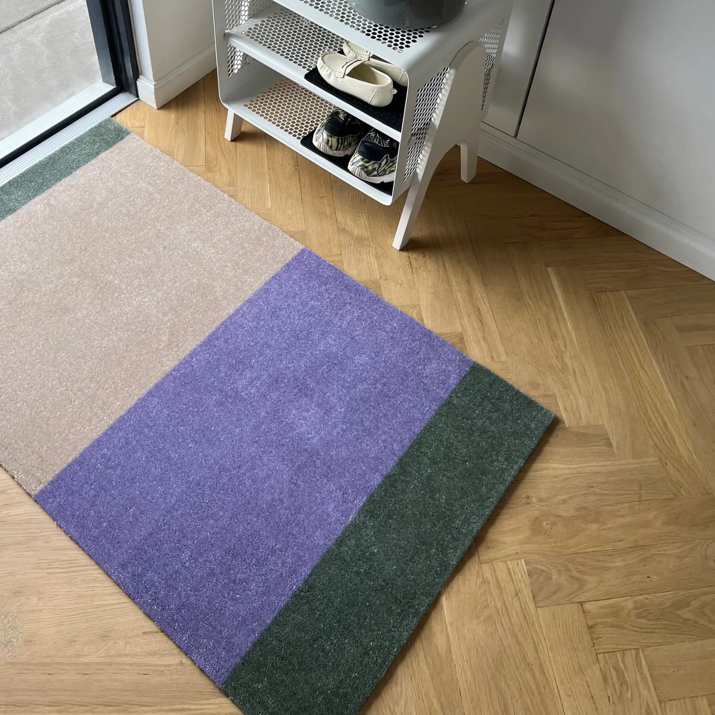 Tica Copenhagen Horizontal Matta 67x120 cm, Lilac, ivory, grön