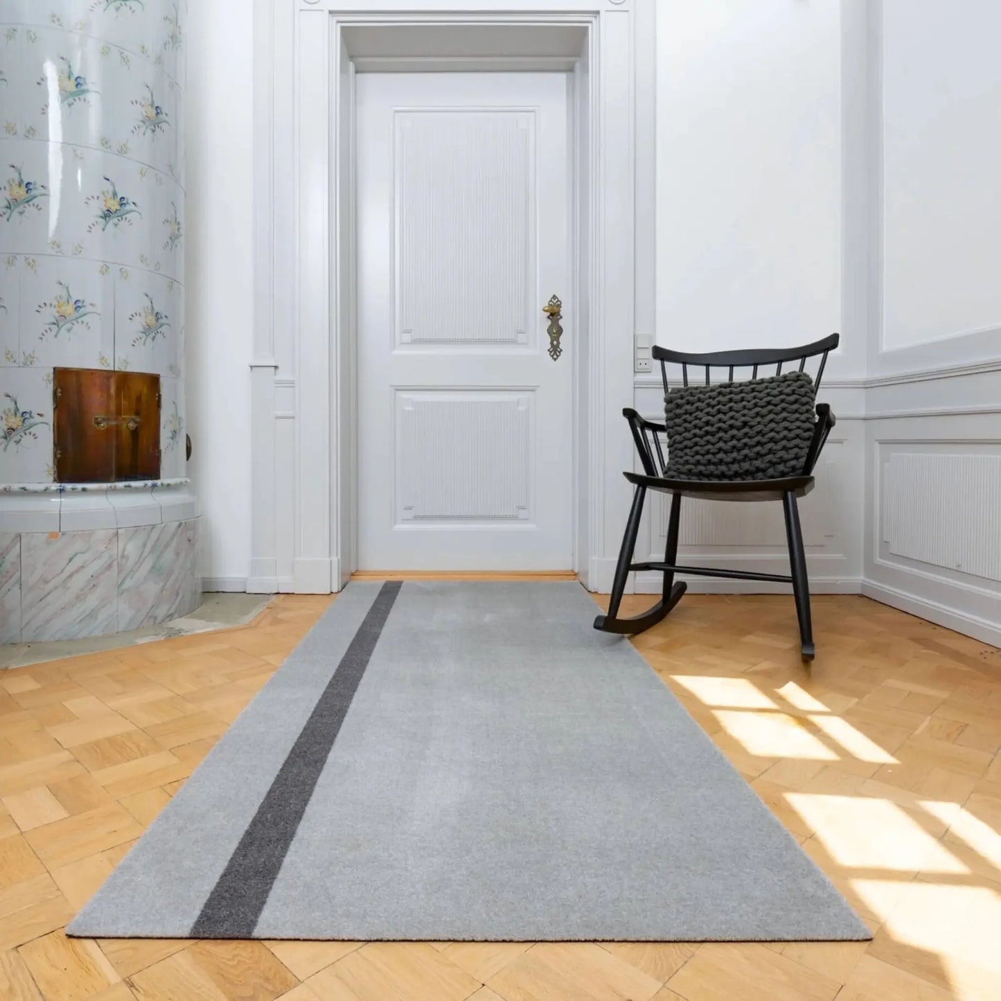 Tica Copenhagen Vertical Matta 200x90 cm, Ljusgrå/steelgrey