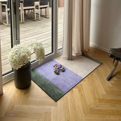 Tica Copenhagen Horizontal Matta 67x120 cm, Lilac, ivory, grön