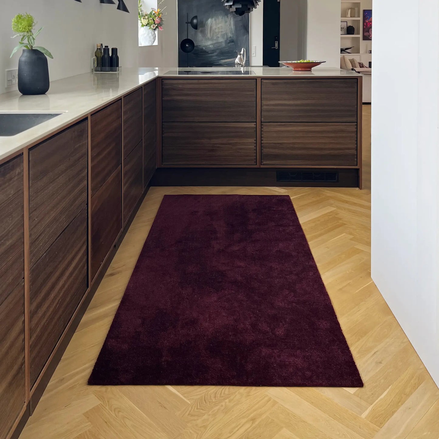 Tica Copenhagen Unicolor Matta 200x90 cm, Bordeaux