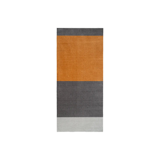 Tica Copenhagen Horizontal Matta 200x90 cm, Ljusgrå/steelgrey/dijon
