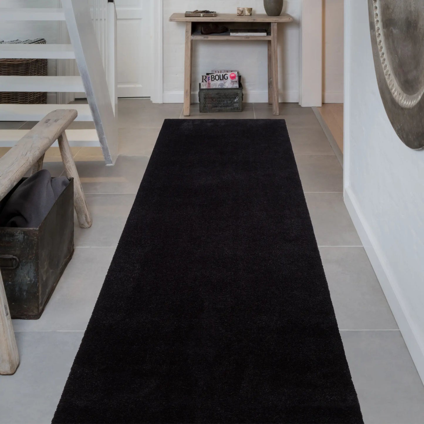 Tica Copenhagen Unicolor Matta 100x300 cm, Svart