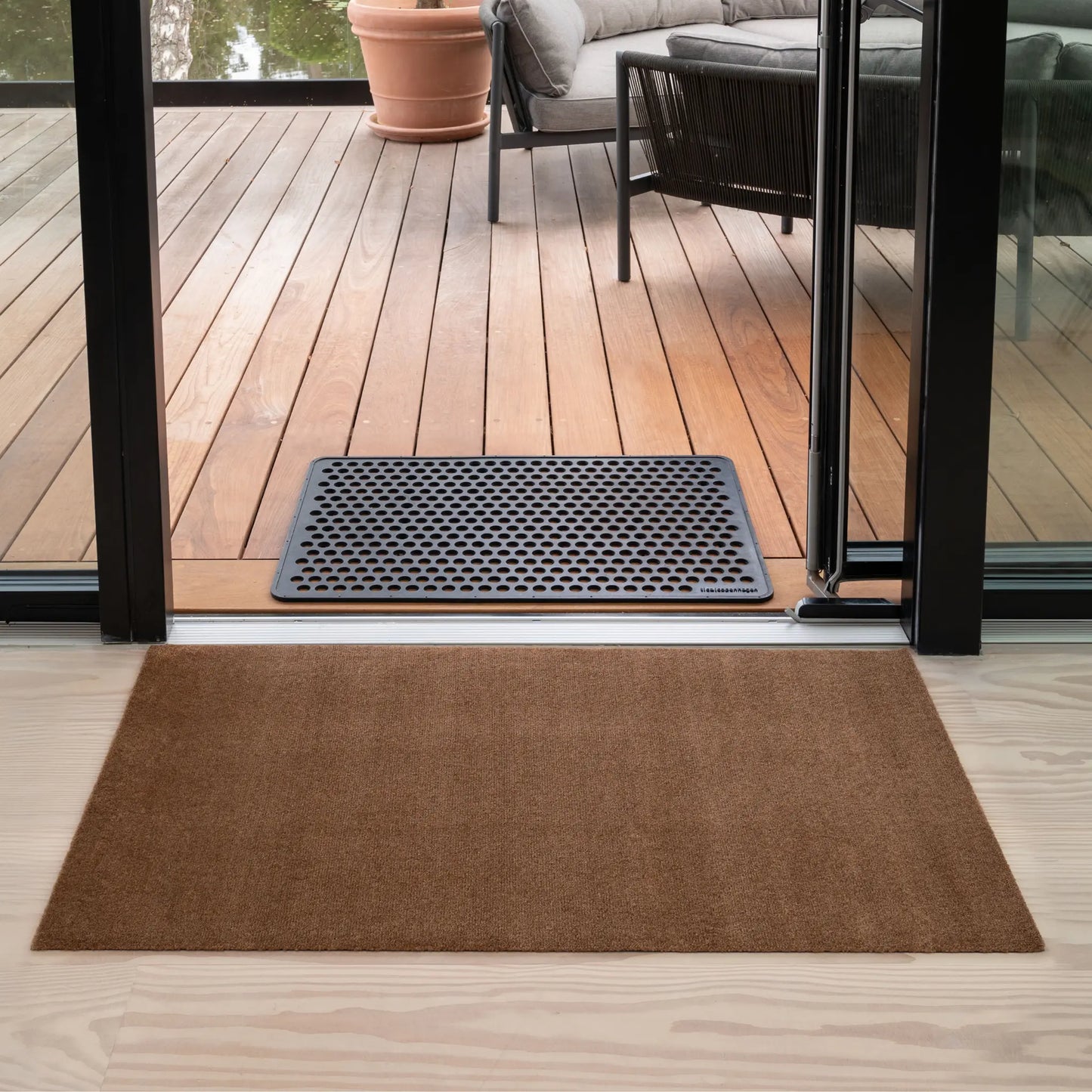 Tica Copenhagen Unicolor Matta 130x90 cm, Cognac