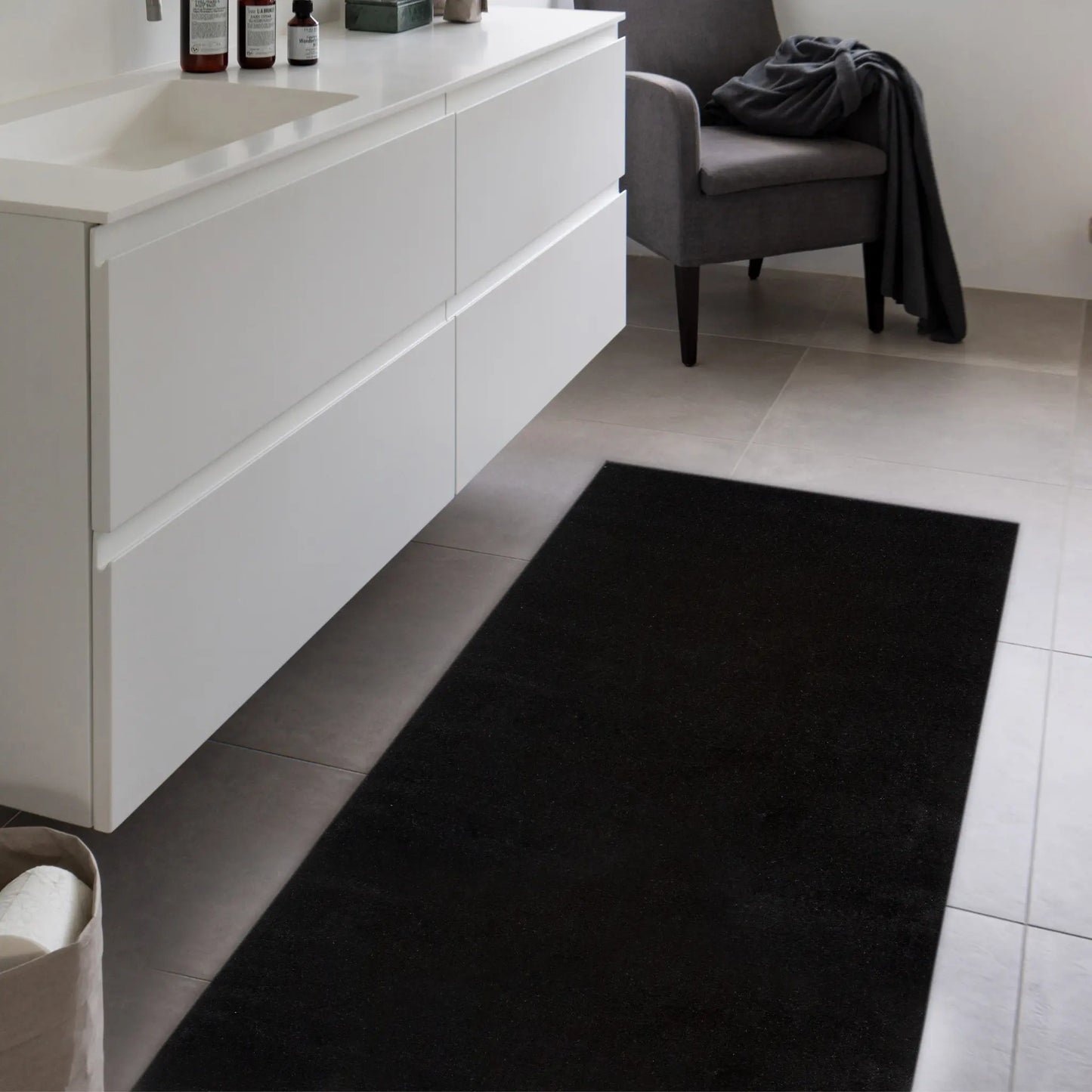 Tica Copenhagen Unicolor Matta 200x90 cm, Svart