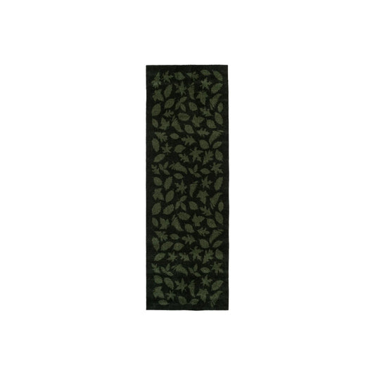 Tica Copenhagen Leaves Matta 200x67 cm, Mörkgrön