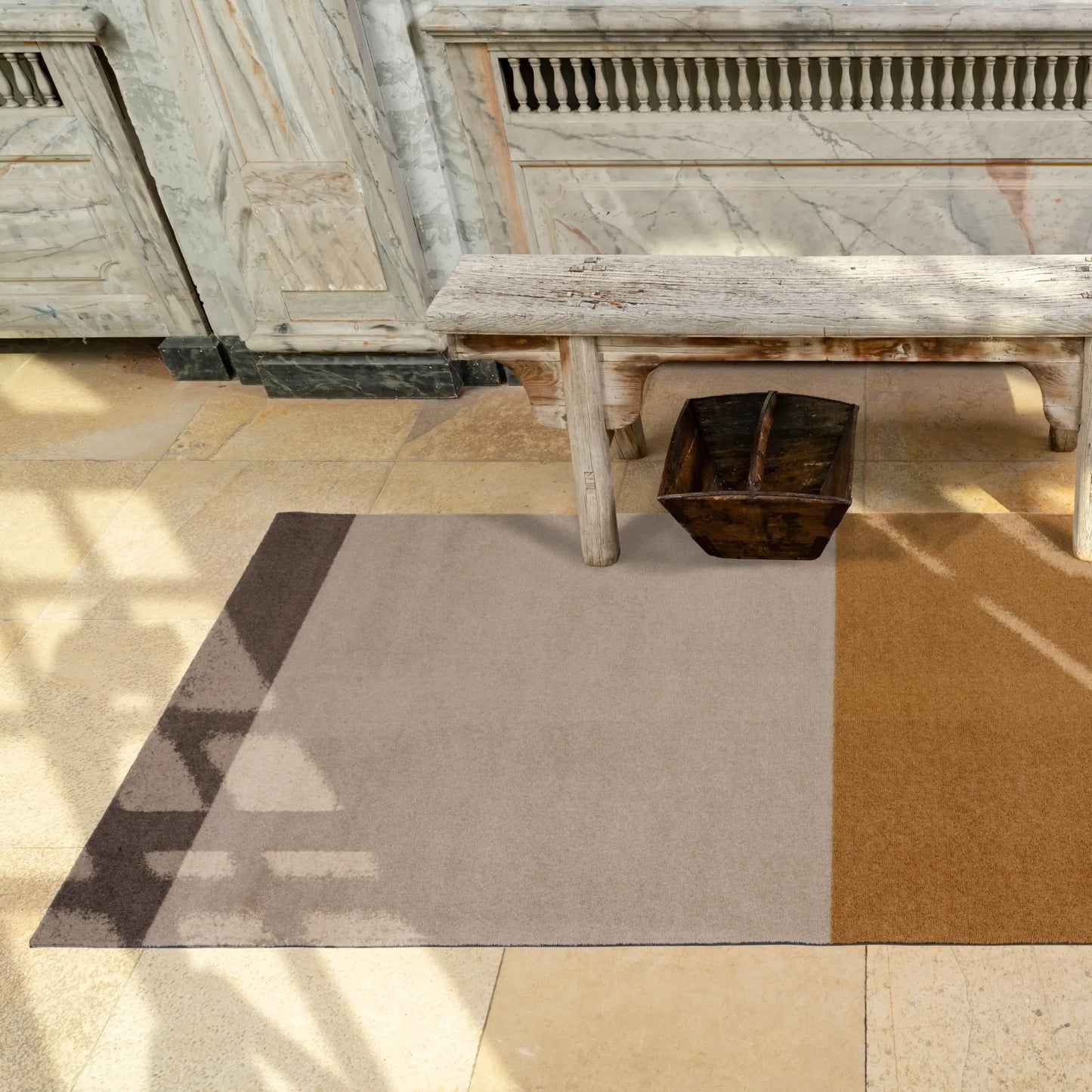 Tica Copenhagen Horizontal Matta 200x90 cm, Ivory/dijon/brun