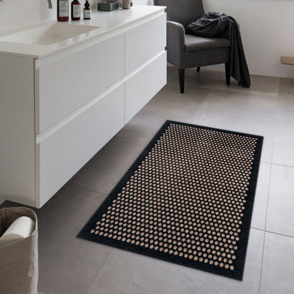 Tica Copenhagen Dot Matta 130x90 cm, Svart/beige