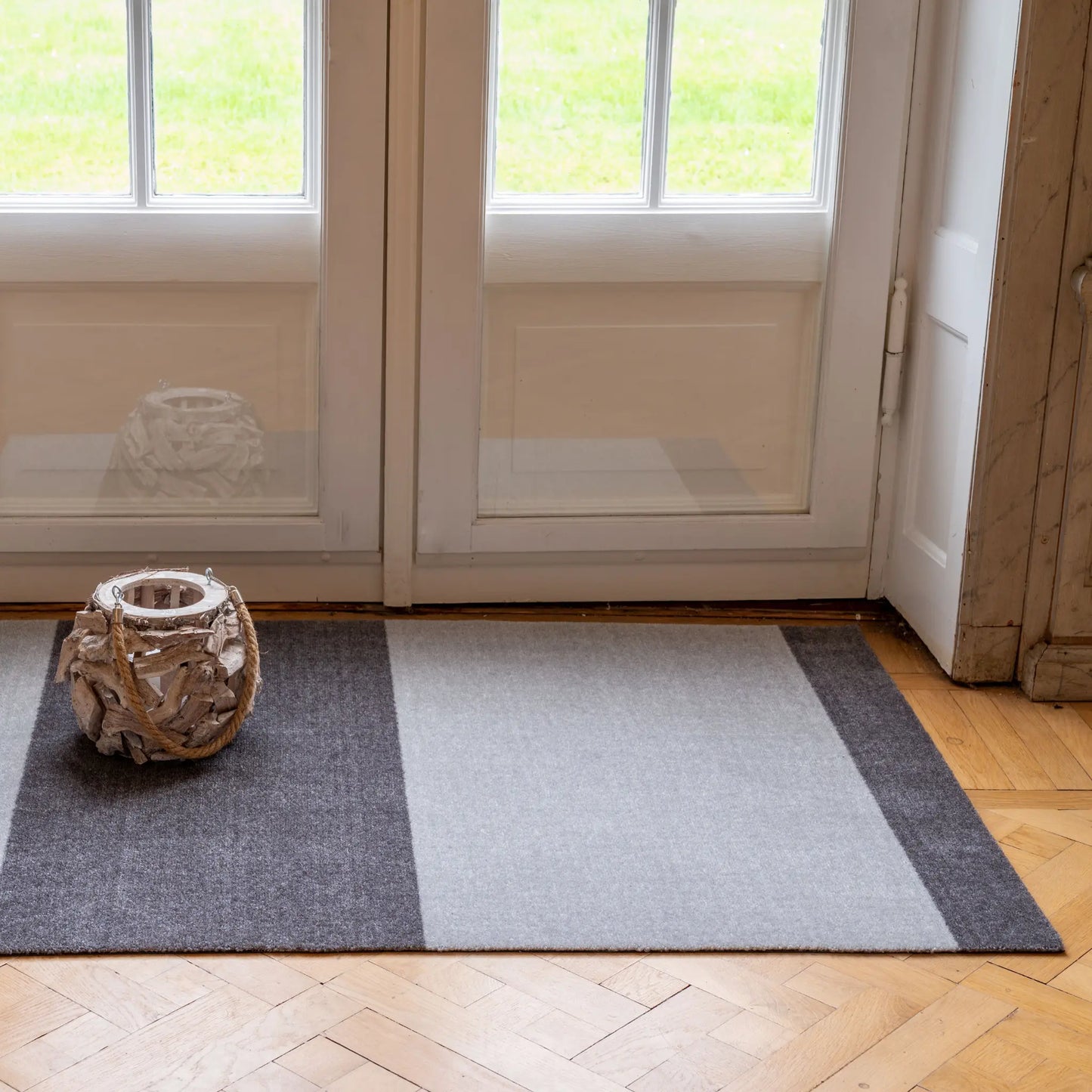Tica Copenhagen Horizontal Matta 130x90 cm, Steelgrey/ljusgrå