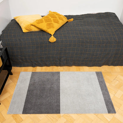 Tica Copenhagen Horizontal Matta 130x90 cm, Steelgrey/ljusgrå