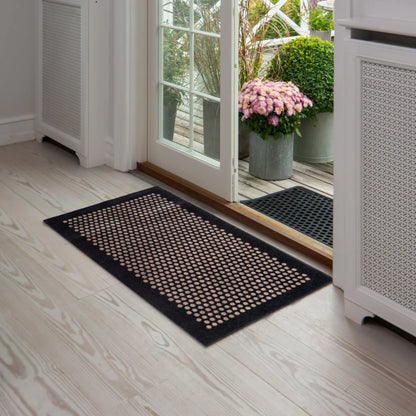 Tica Copenhagen Dot Matta 120x67 cm, Svart/beige