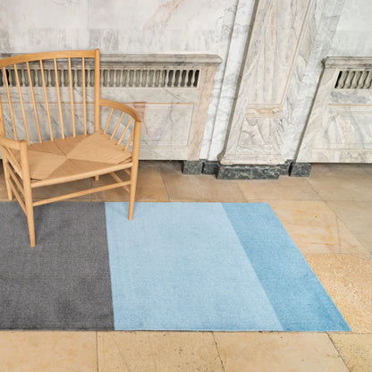 Tica Copenhagen Horizontal Matta 200x90 cm, Light/dusty blue/steelgrey