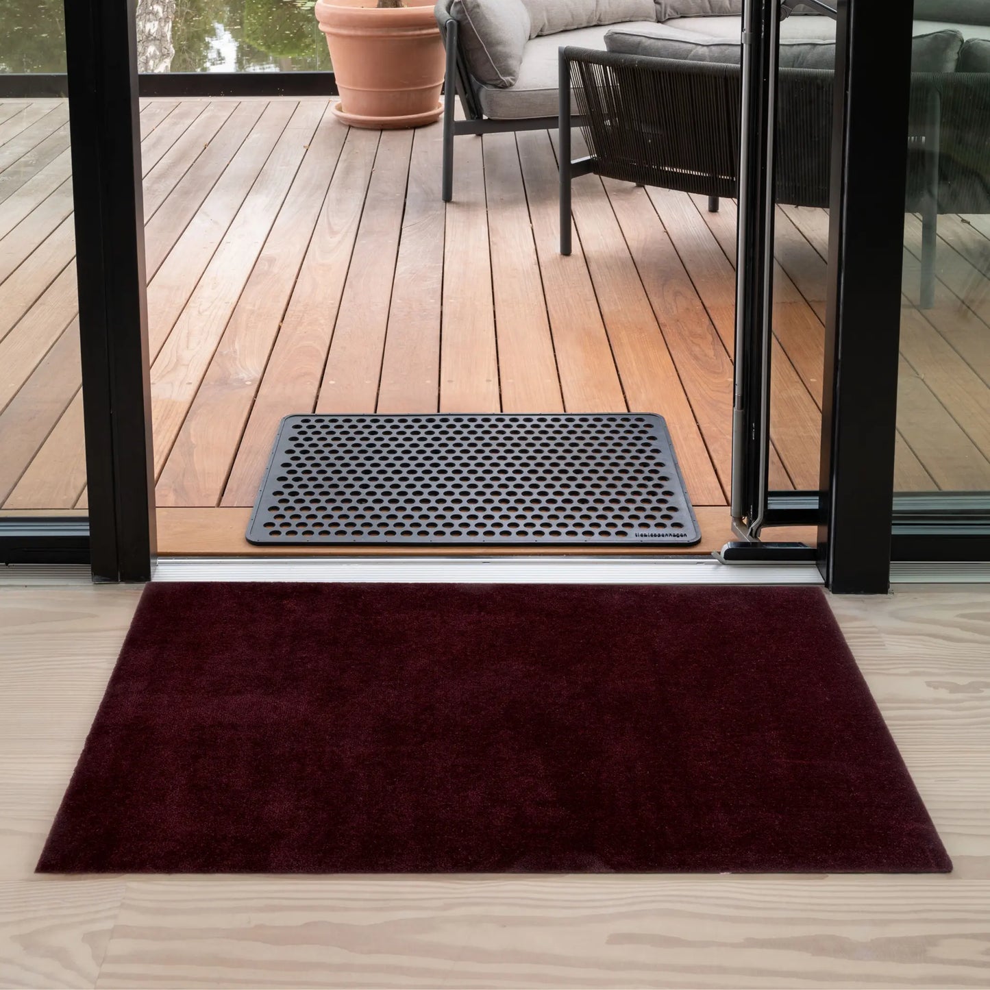 Tica Copenhagen Unicolor Matta 130x90 cm, Bordeaux