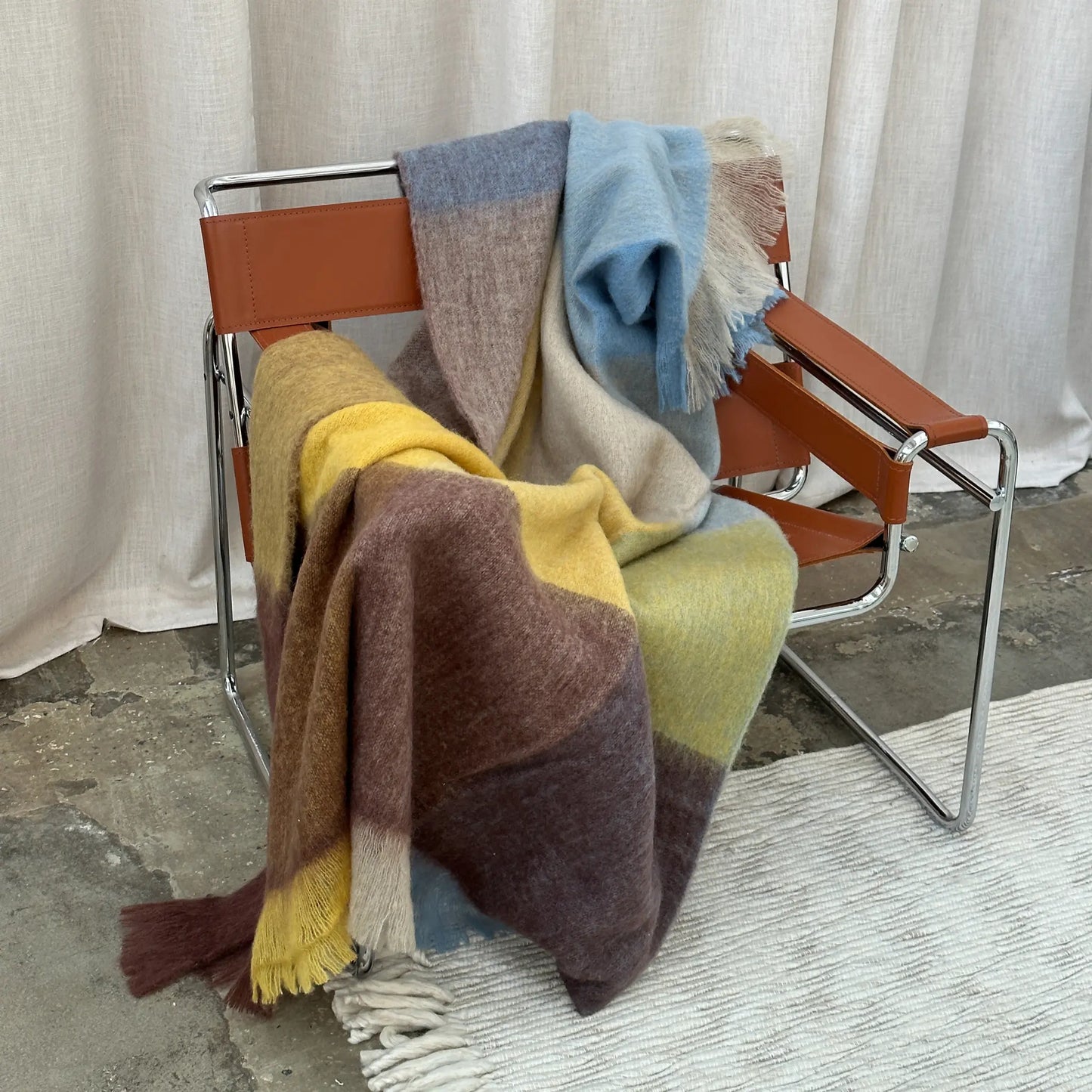 Tinted Objects Lovstrand Ullfilt 130x170 cm, Brun/flerfärgad
