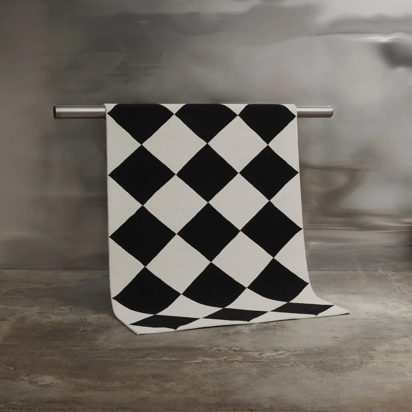 Tinted Objects Tenman Ullmatta 170x240 cm, Svart/vit