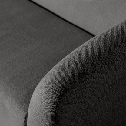 WOOOD Sloping 3-Sits Soffa, Grå/Svart Melange