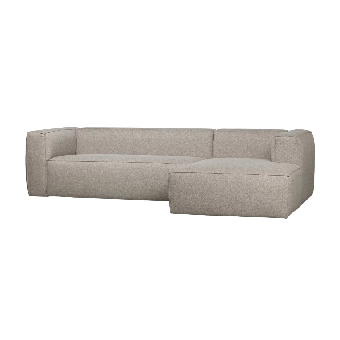 WOOOD Bean Hörnsoffa Höger Inkl. Kuddar, Light Grey Melange