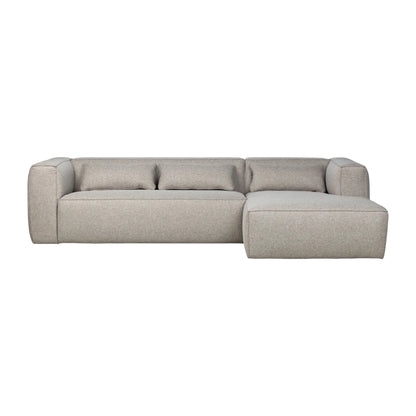 WOOOD Bean Hörnsoffa Höger Inkl. Kuddar, Light Grey Melange