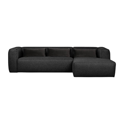 WOOOD Bean Hörnsoffa Höger Inkl. Kuddar, Dark Grey Melange