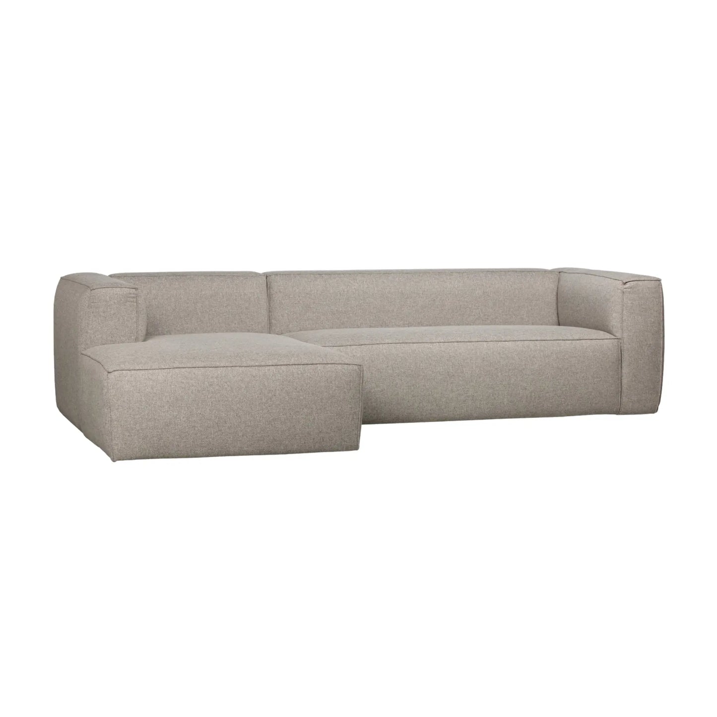 WOOOD Bean Hörnsoffa Vänster Inkl. Kuddar, Light Grey Melange