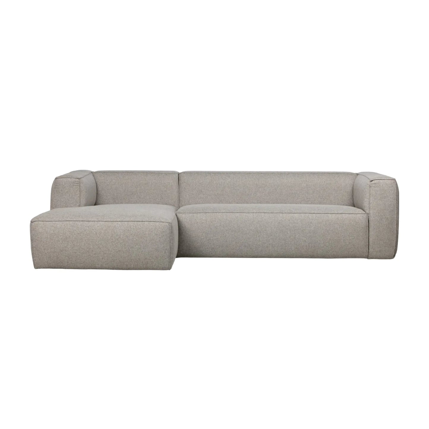 WOOOD Bean Hörnsoffa Vänster Inkl. Kuddar, Light Grey Melange