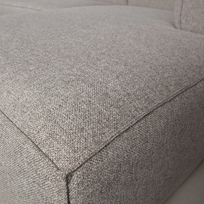 WOOOD Bean Hörnsoffa Vänster Inkl. Kuddar, Light Grey Melange