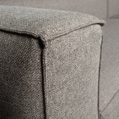 WOOOD Bean Hörnsoffa Vänster Inkl. Kuddar, Light Grey Melange